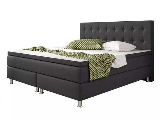 Boxspringbett 180x200 Anthrazit Bett Komfortbett Hotelbett Stoff Bett Bern